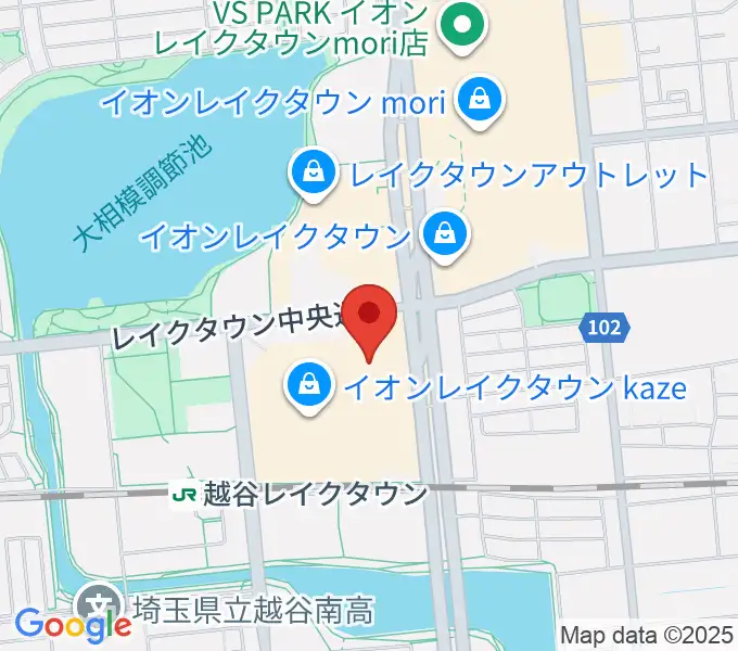 イオンシネマ越谷レイクタウンの地図