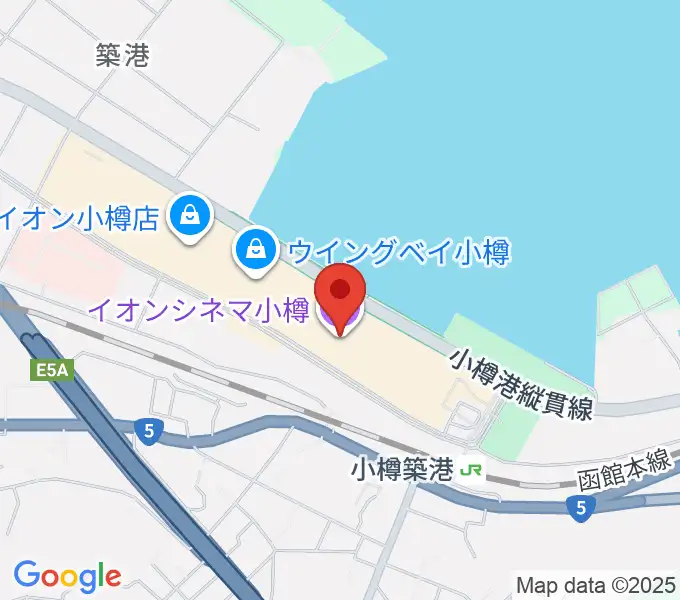 イオンシネマ小樽の地図