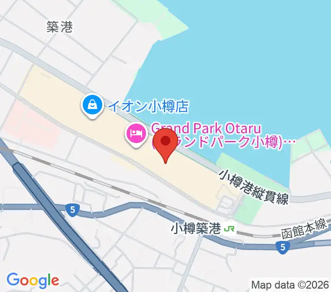 イオンシネマ小樽の地図