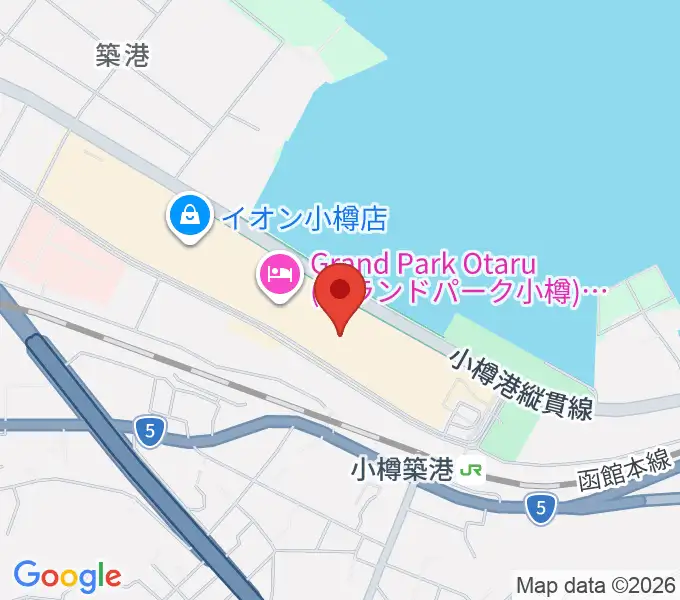 イオンシネマ小樽の地図