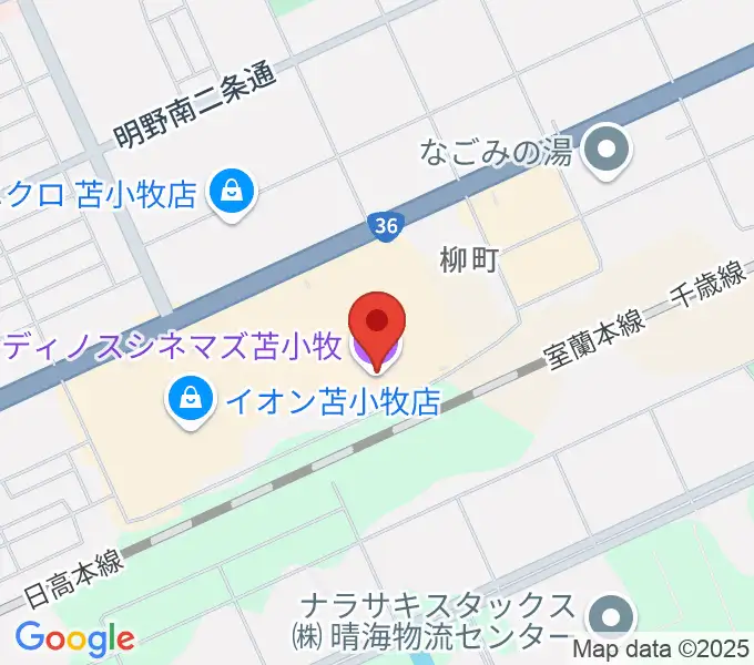 ディノスシネマズ苫小牧の地図