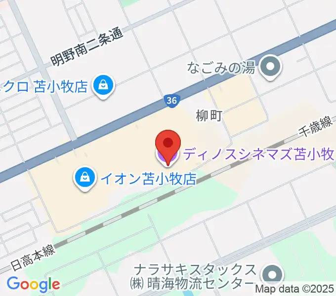 ディノスシネマズ苫小牧の地図