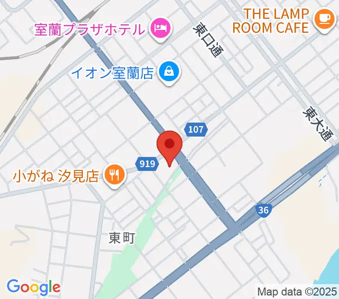 ディノスシネマズ室蘭の地図
