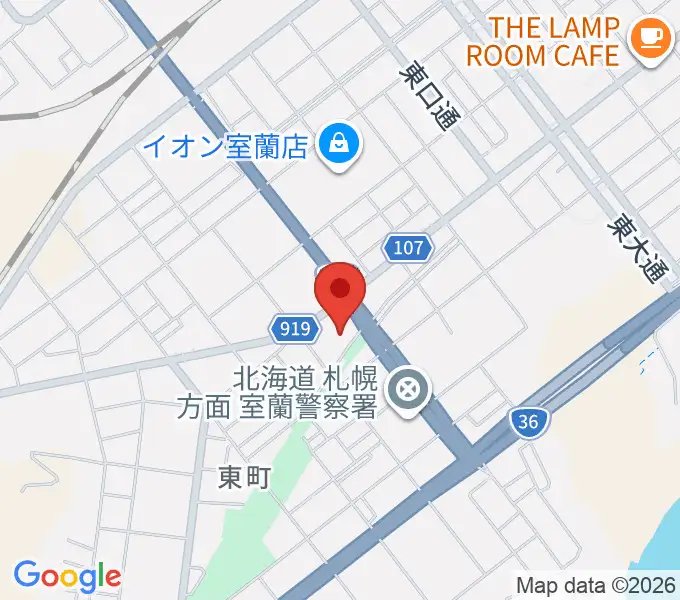 ディノスシネマズ室蘭の地図