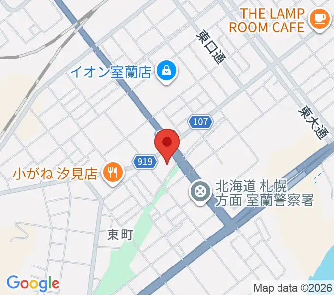 ディノスシネマズ室蘭の地図