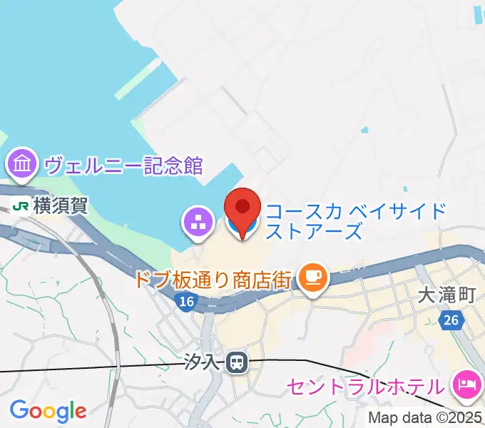 横須賀HUMAXシネマズの地図