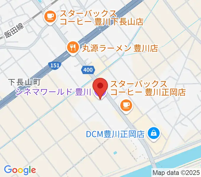 シネマワールド豊川の地図