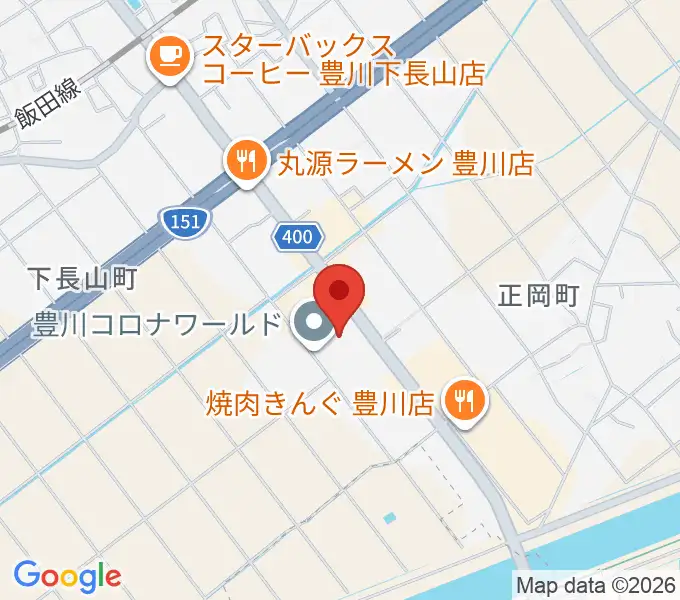 シネマワールド豊川の地図