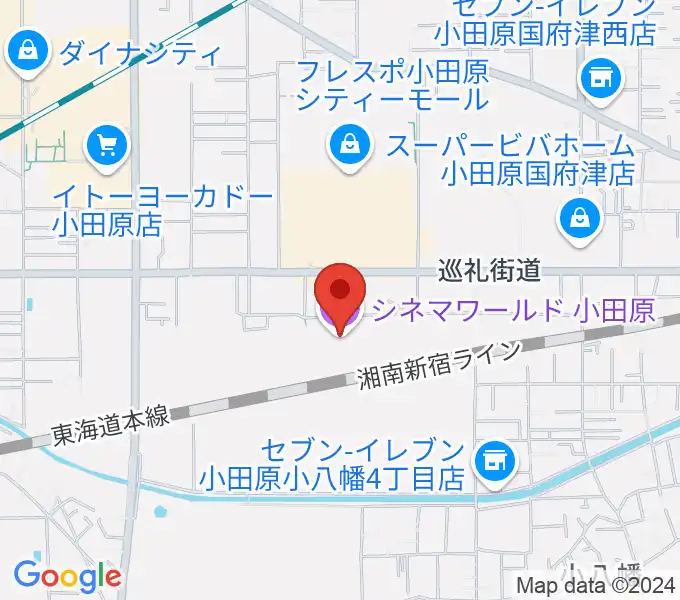 シネマワールド小田原の地図