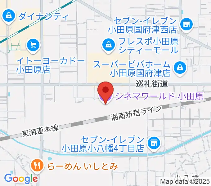 シネマワールド小田原の地図
