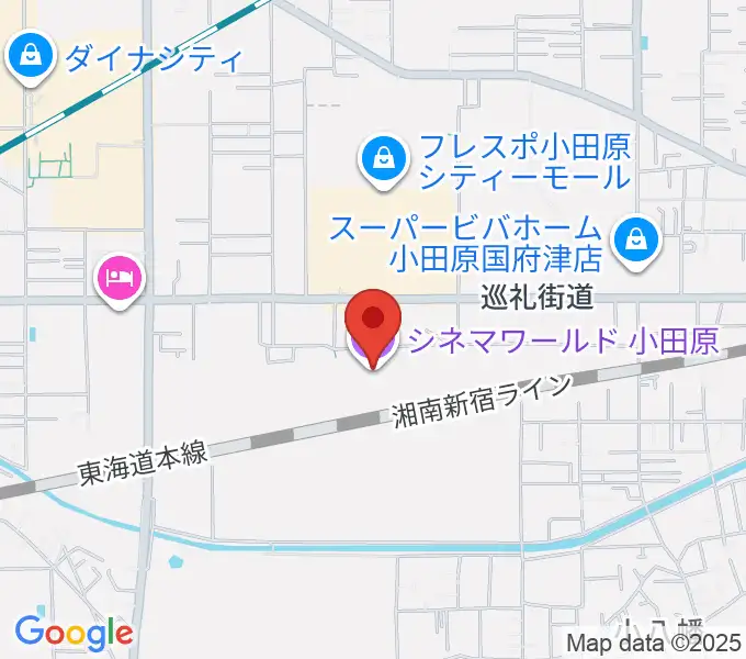 シネマワールド小田原の地図