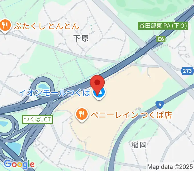 USシネマつくばの地図