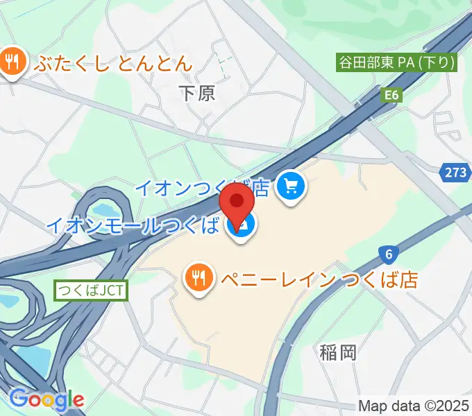 USシネマつくばの地図