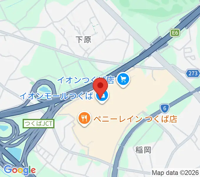 USシネマつくばの地図