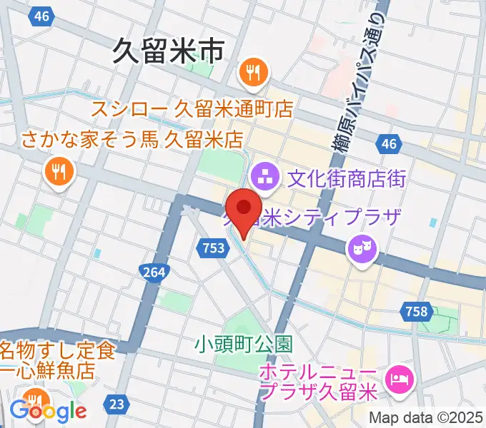 久留米ウエポンの地図