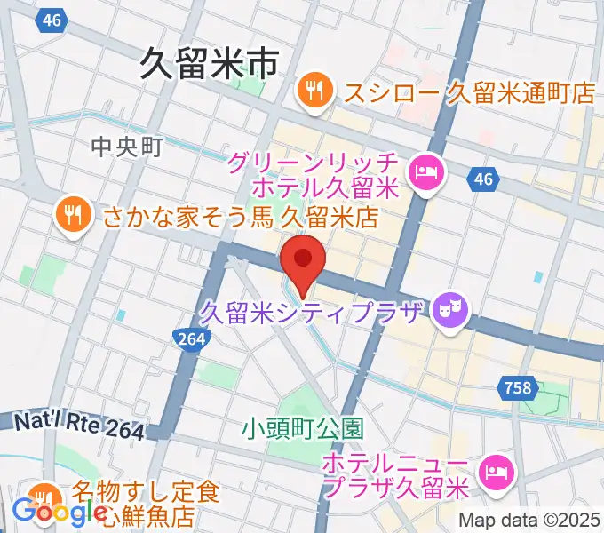 久留米ウエポンの地図