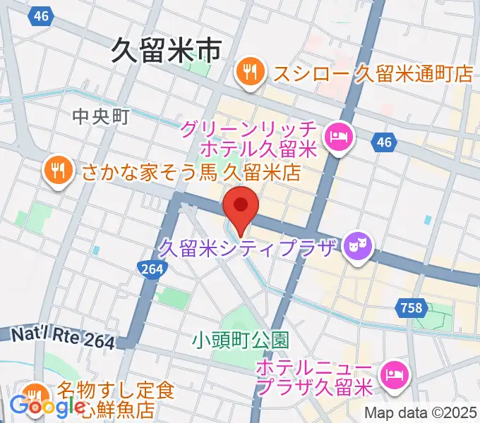 久留米ウエポンの地図