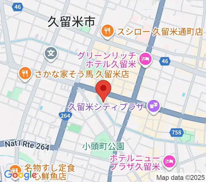 久留米ウエポンの地図