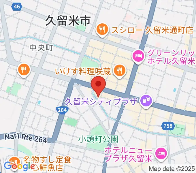 久留米ウエポンの地図