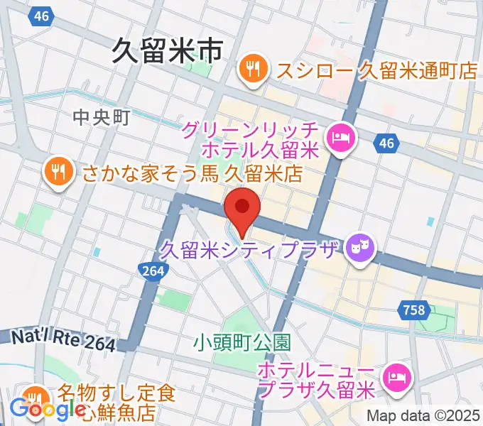 久留米ウエポンの地図