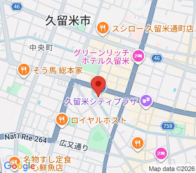 久留米ウエポンの地図