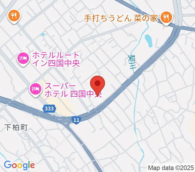 しこちゅ～ホールの地図