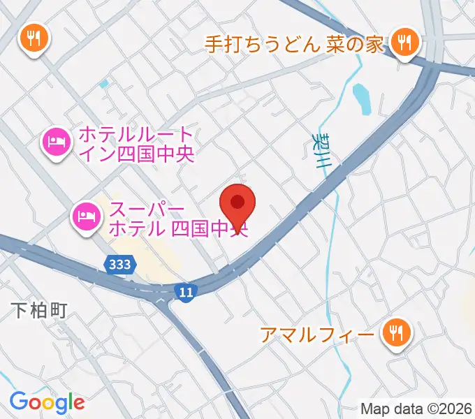 しこちゅ～ホールの地図