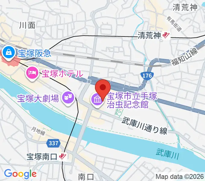 宝塚市立文化芸術センターの地図