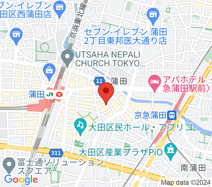 蒲田CATFISH TOKYOの場所