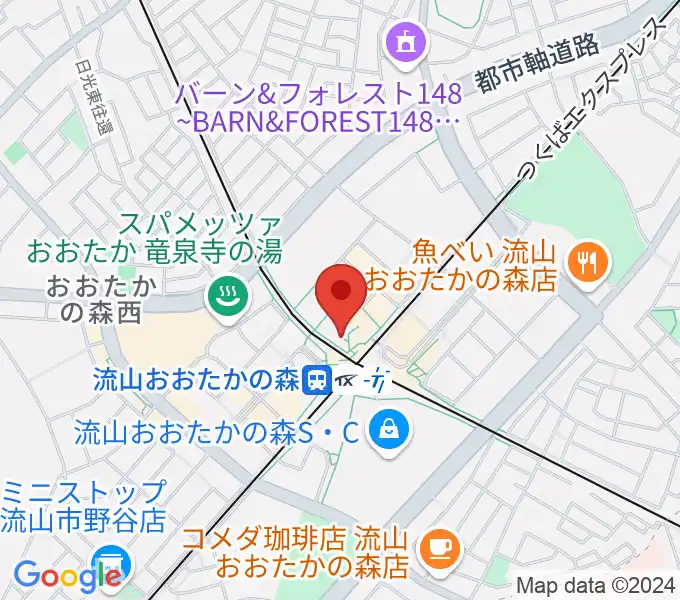 スターツおおたかの森ホールの地図