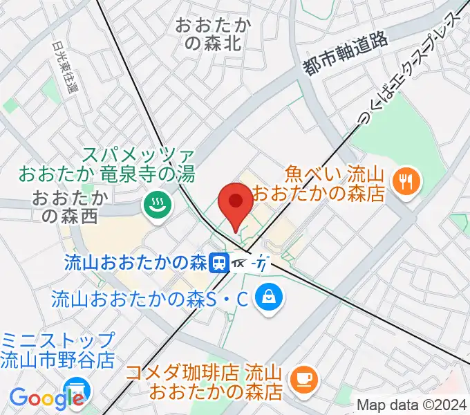 スターツおおたかの森ホールの地図