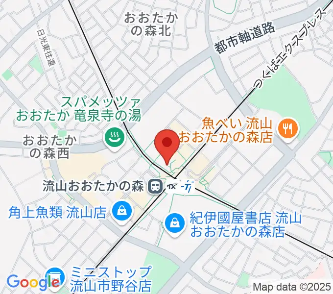 スターツおおたかの森ホールの地図