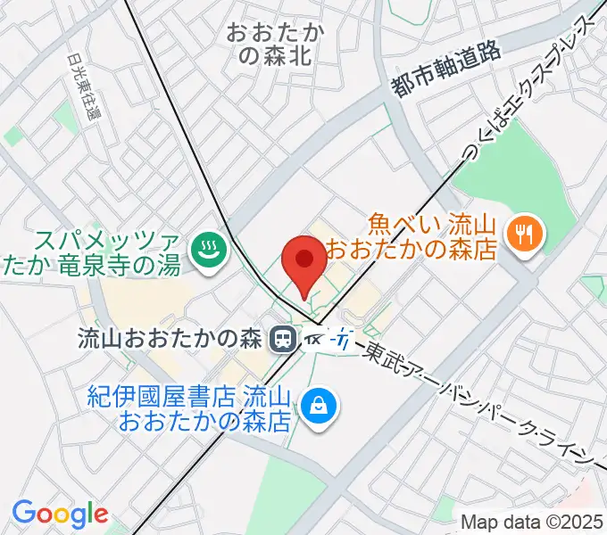 スターツおおたかの森ホールの地図