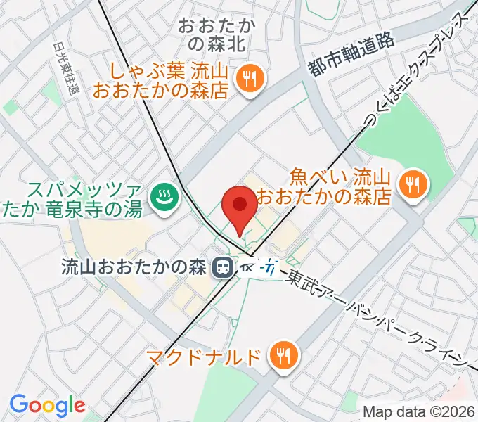 スターツおおたかの森ホールの地図