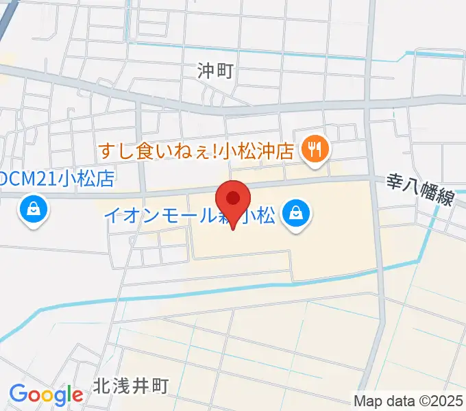 イオンシネマ新小松の地図