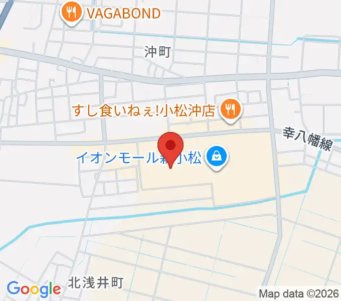 イオンシネマ新小松の地図