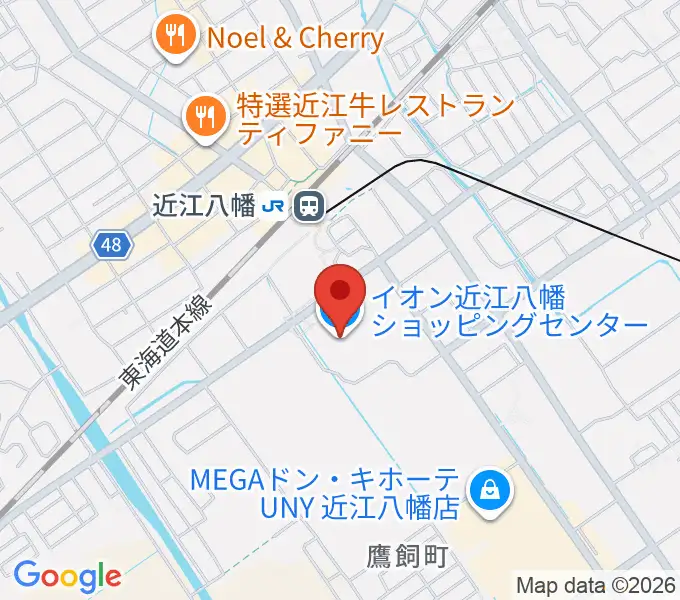 イオンシネマ近江八幡の地図