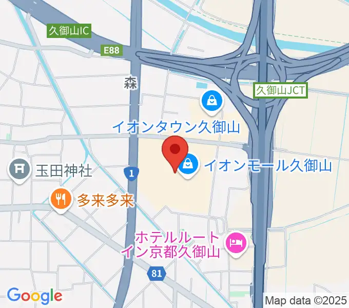 イオンシネマ久御山の地図
