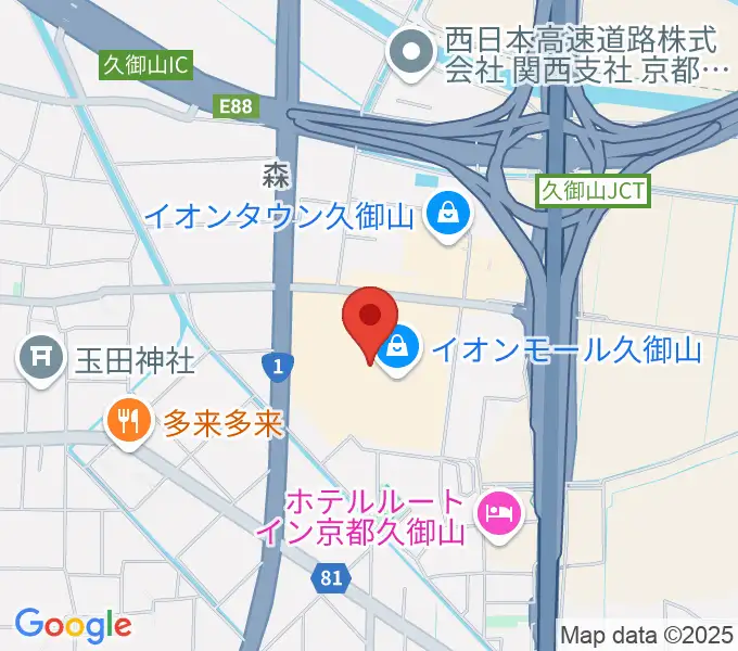 イオンシネマ久御山の地図