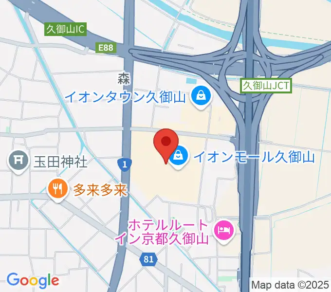 イオンシネマ久御山の地図