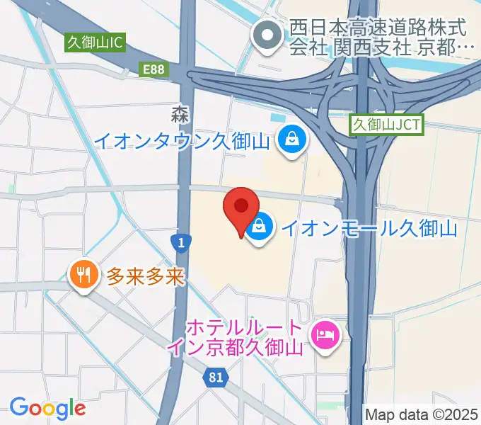 イオンシネマ久御山の地図