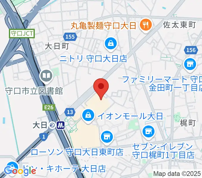 イオンシネマ大日の地図