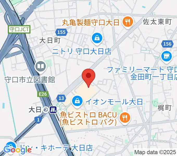 イオンシネマ大日の地図
