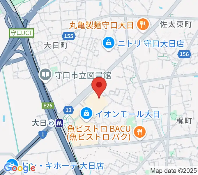 イオンシネマ大日の地図
