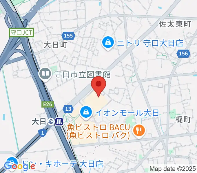 イオンシネマ大日の地図