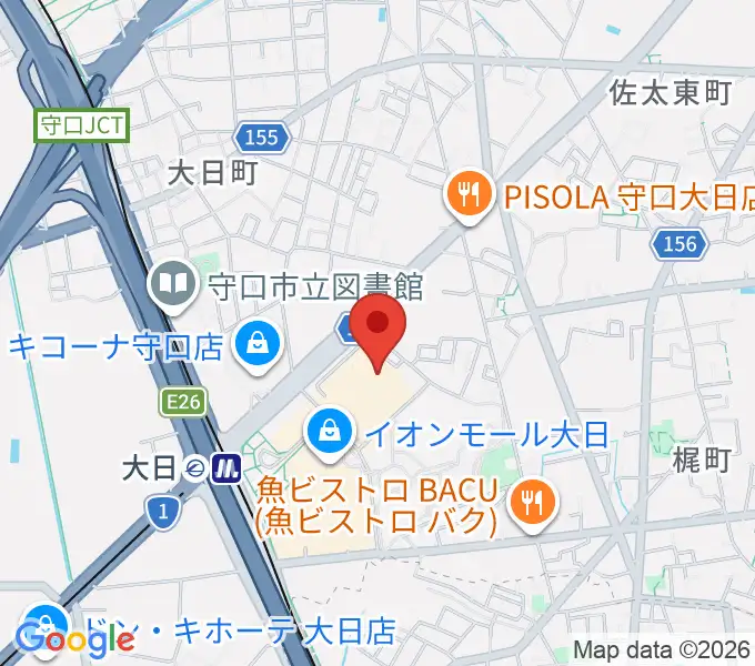 イオンシネマ大日の地図