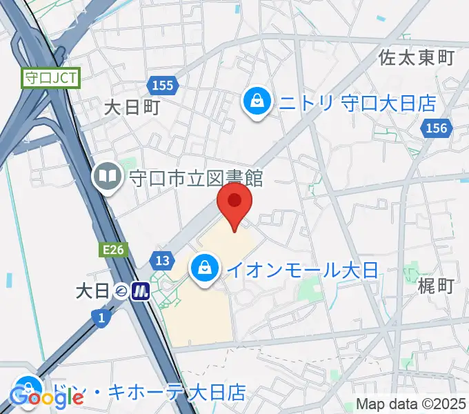 イオンシネマ大日の地図