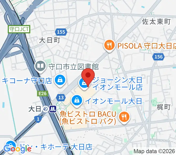 イオンシネマ大日の地図