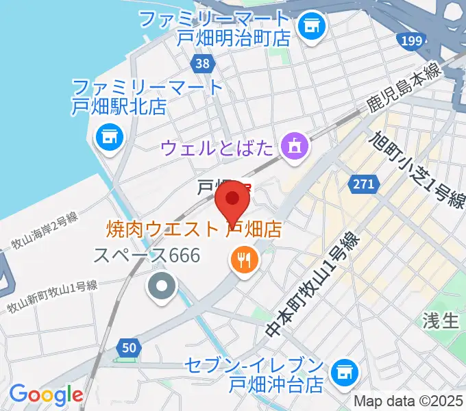 イオンシネマ戸畑の地図