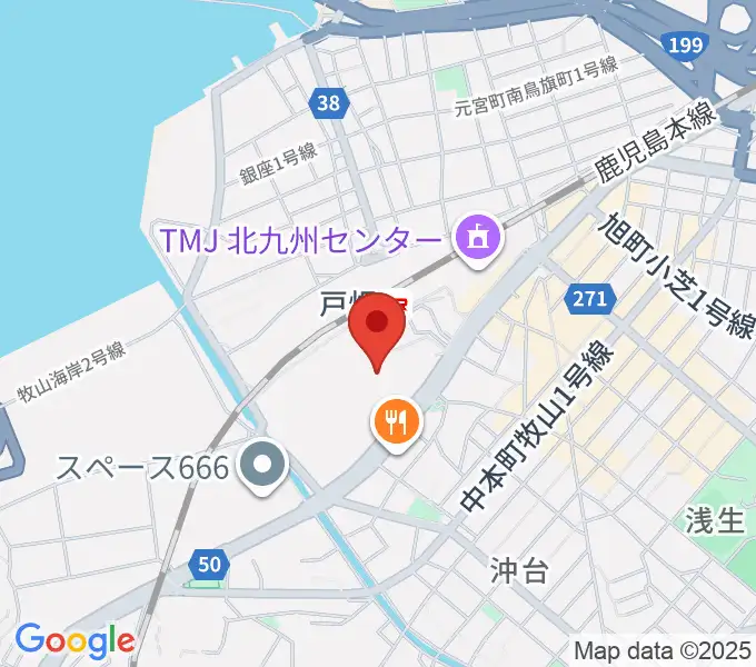 イオンシネマ戸畑の地図